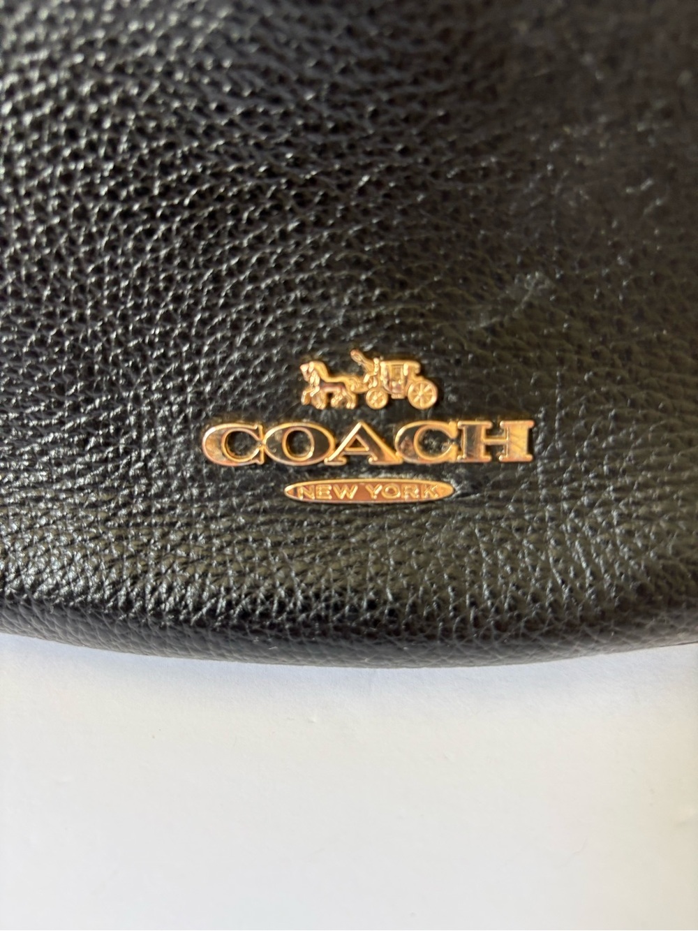 COACH Aria CO996 Leather Crossbody Bag Black Half Moon Academia Flaw Career - Picture 3 of 13